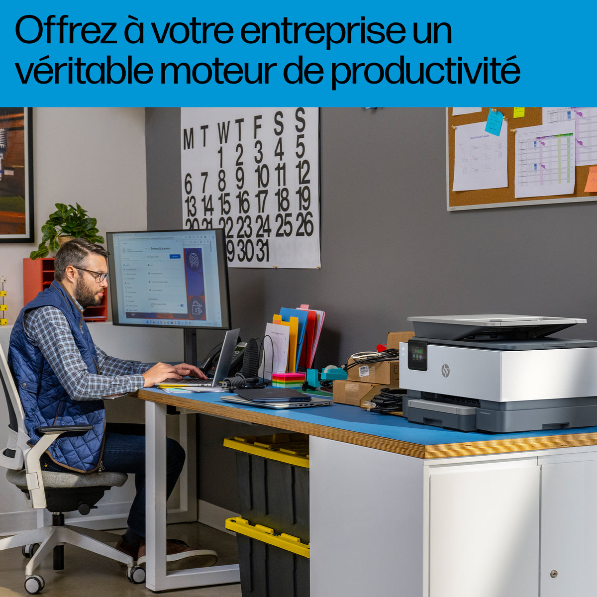 HP OfficeJet Pro 9120b Imprimante Couleur Tout-en-Un Sans Fil, Recto-Verso, Copieur et Scanner