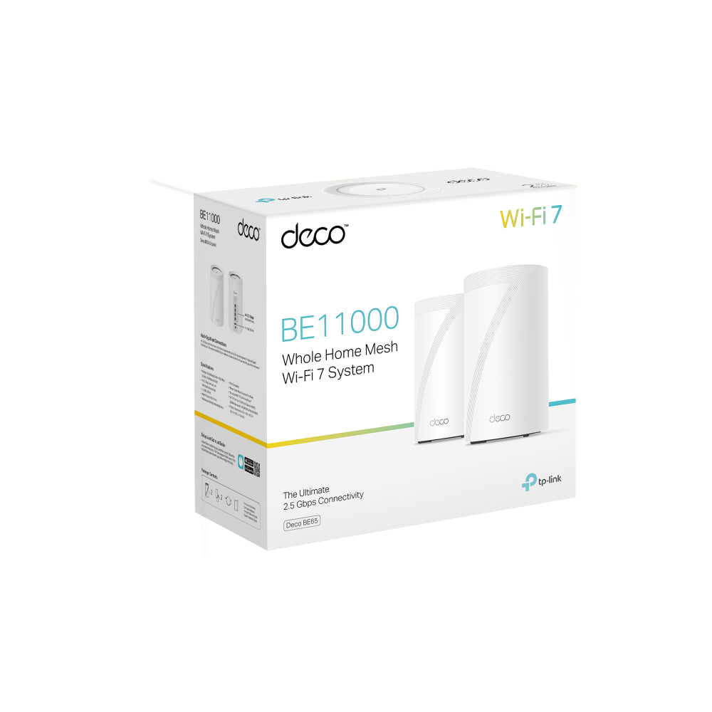 TP-Link Deco BE65 Système Wi-Fi 7 Maillé Tri-bande 11000 Mbit/s, Blanc