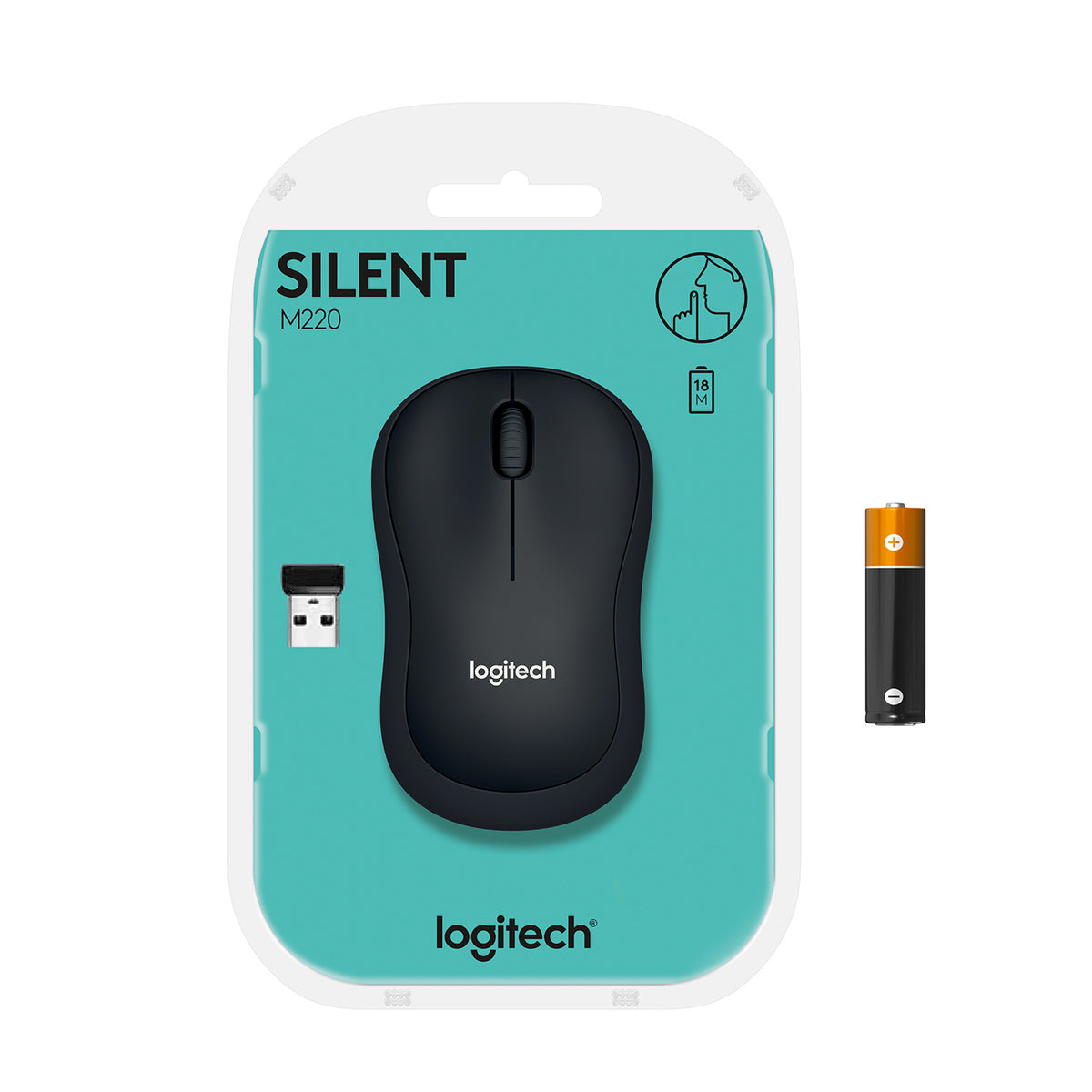 Logitech M220 Souris Optique Sans Fil Silencieuse, Noir