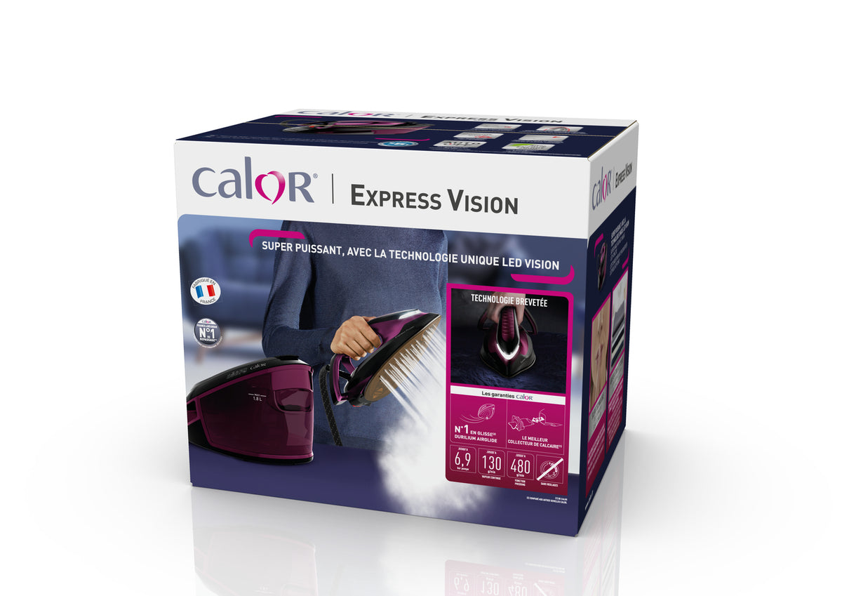 Tefal Express Vision SV8152 Centrale Vapeur 2800 W, Semelle Durilium AirGlide Autoclean, Violet et Noir