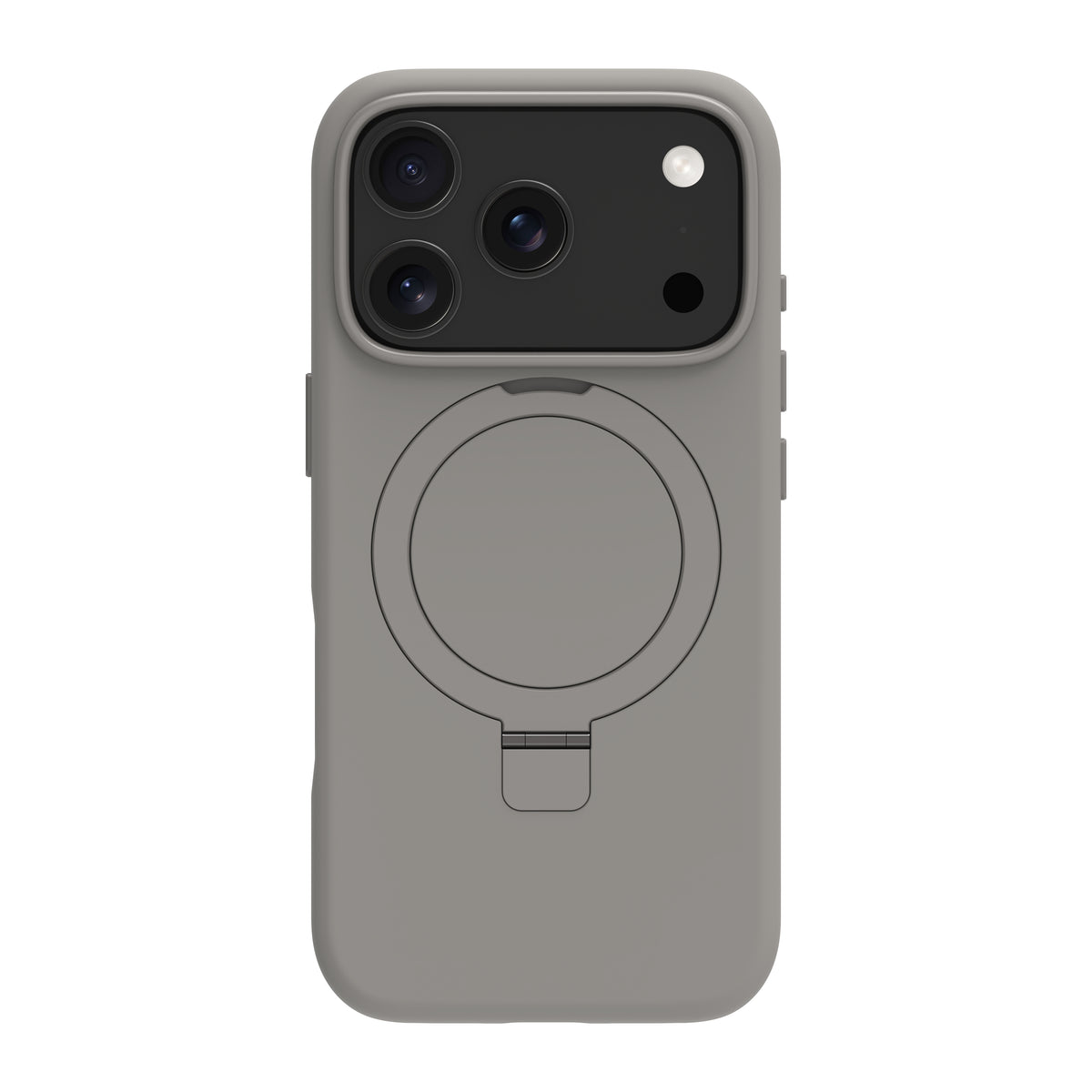 Coque de Protection Roskilde MS Kick ICON pour iPhone 17 Pro, Housse avec Support de Bureau, Gris