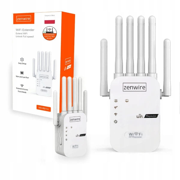 Amplificateur de signal puissant pour réseau Wi-Fi 5G, répéteur extérieur Zenwire WD-R611U, 300 Mb/s
