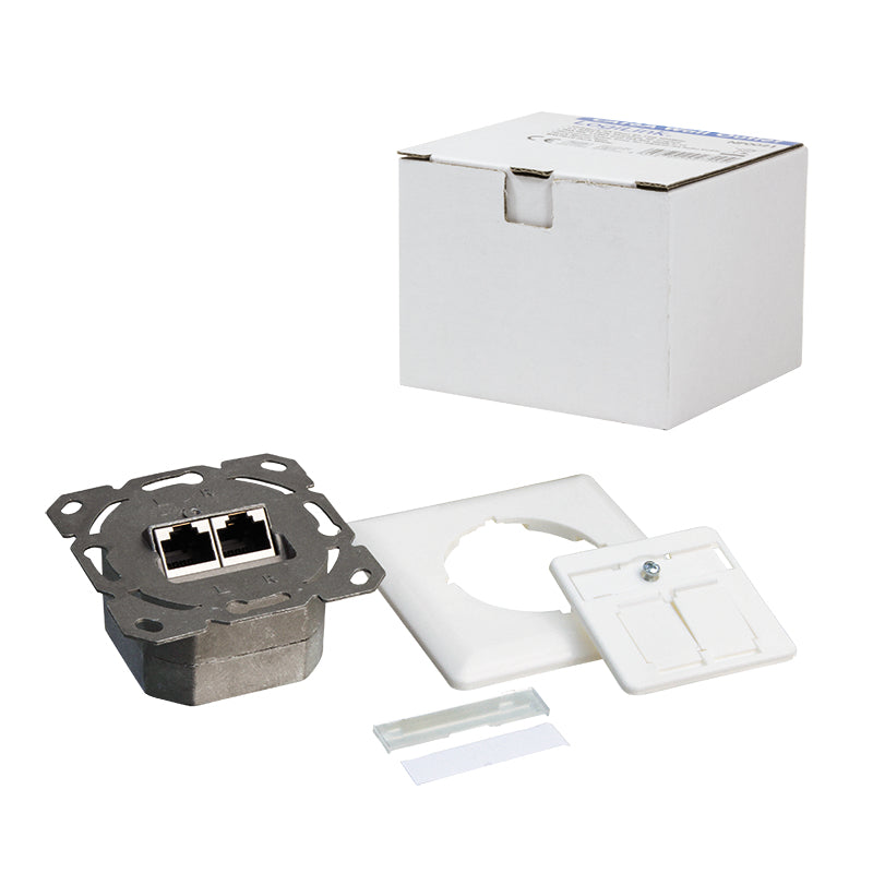 LogiLink NP0125 prise de courant RJ-45 Métallique, Blanc