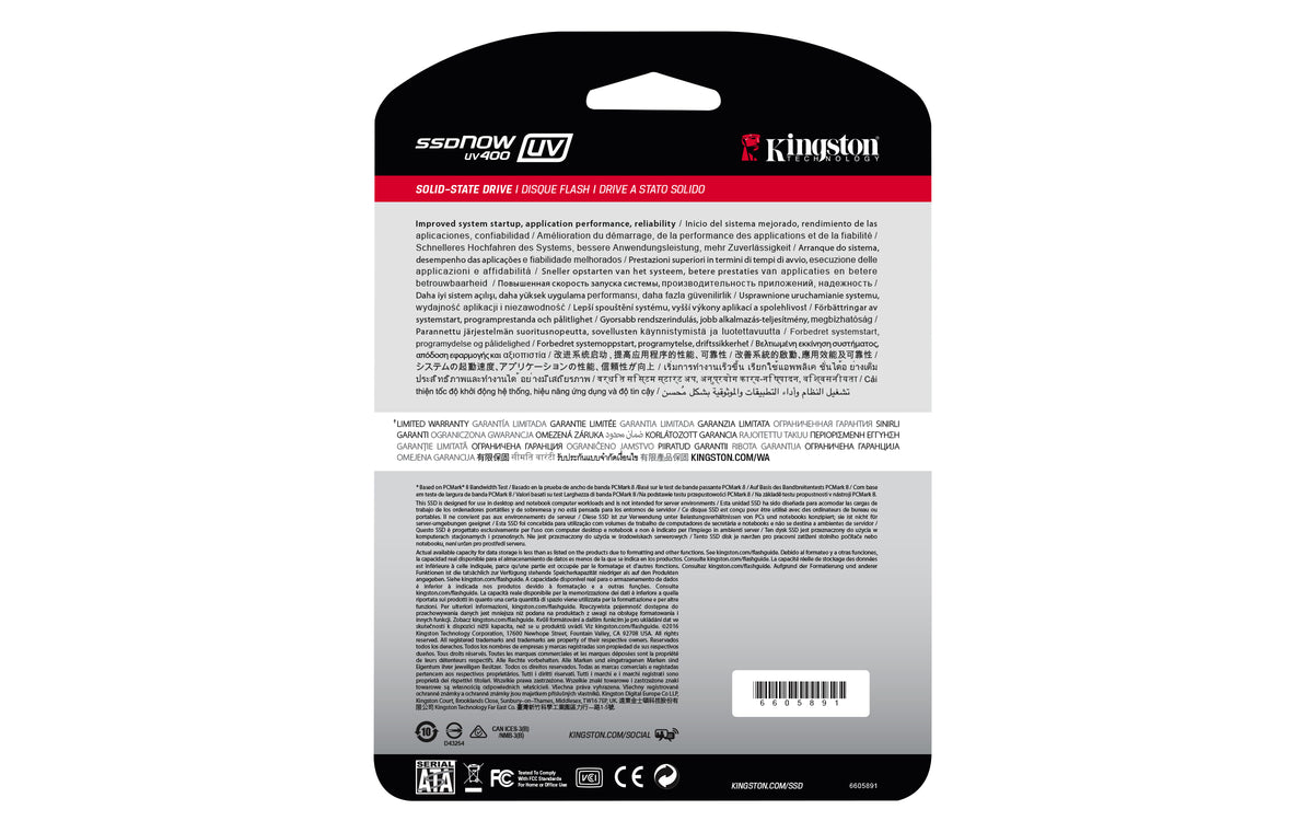 Kingston Technology SSDNow UV400 240 Go 2.5" Série ATA III TLC - vue 5