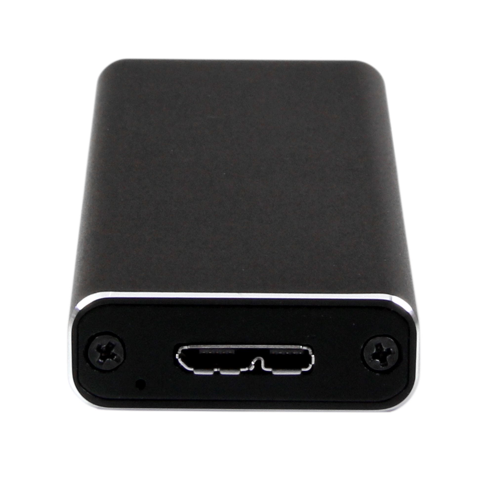 StarTech.com Boîtier Aluminium M.2 SSD vers USB 3.0 (5Gbps) avec UASP - Noir - M.2 NGFF SATA avec Clé B & Clé B+M - Boîtier Externe M.2 Portable - Non Compatible avec NVMe / AHCI