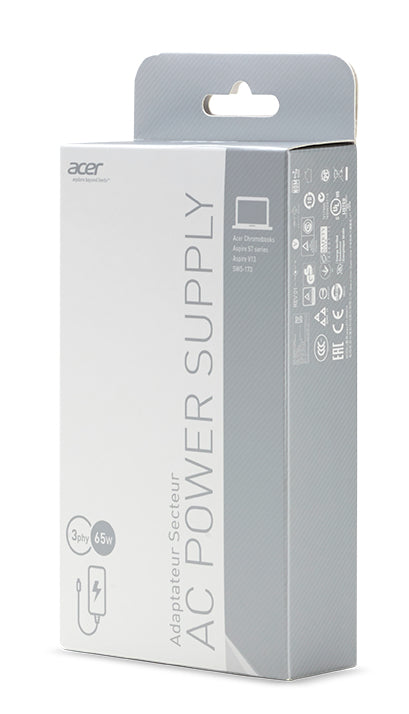 Acer AC Adapter 65W adaptateur de puissance & onduleur Intérieure Noir