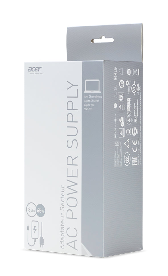 Acer AC Adapter 65W adaptateur de puissance & onduleur Intérieure Noir