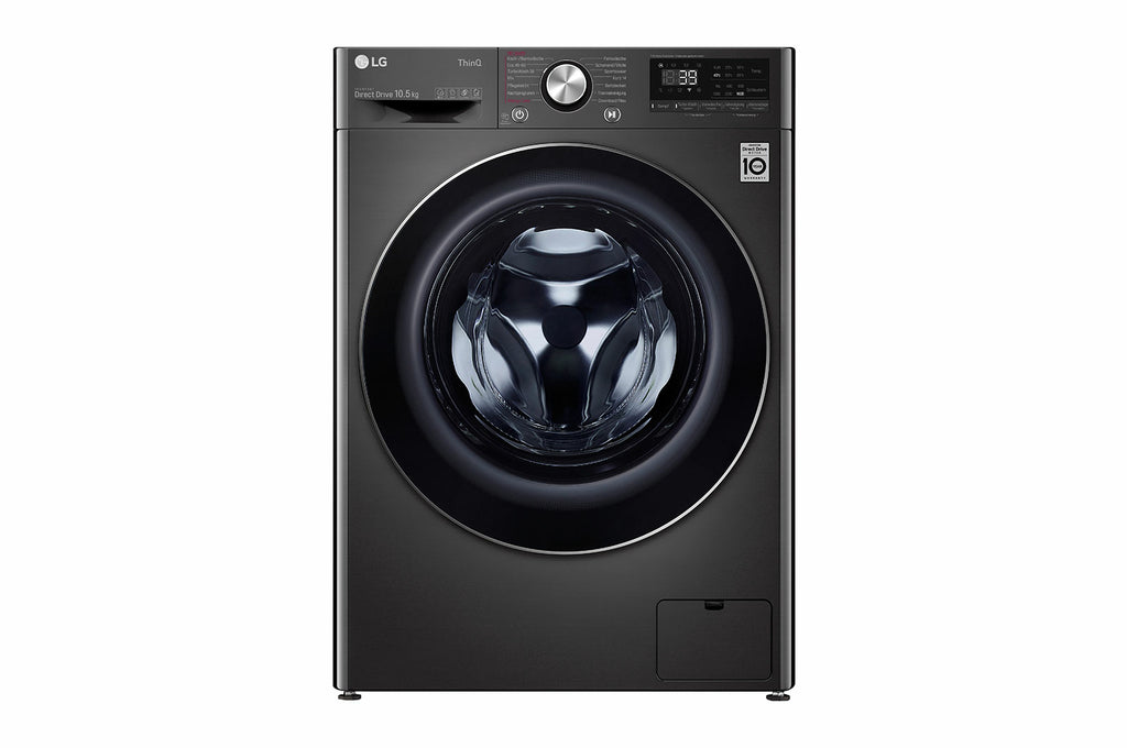 LG F6WV710P2S machine à laver Charge avant 10,5 kg 1600 tr/min Noir, Acier inoxydable