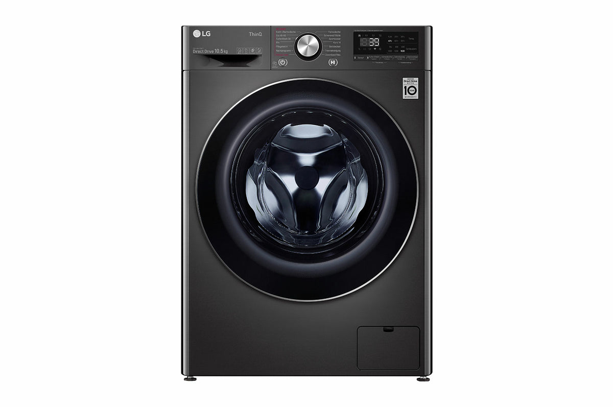LG F6WV710P2S machine à laver Charge avant 10,5 kg 1600 tr/min Noir, Acier inoxydable