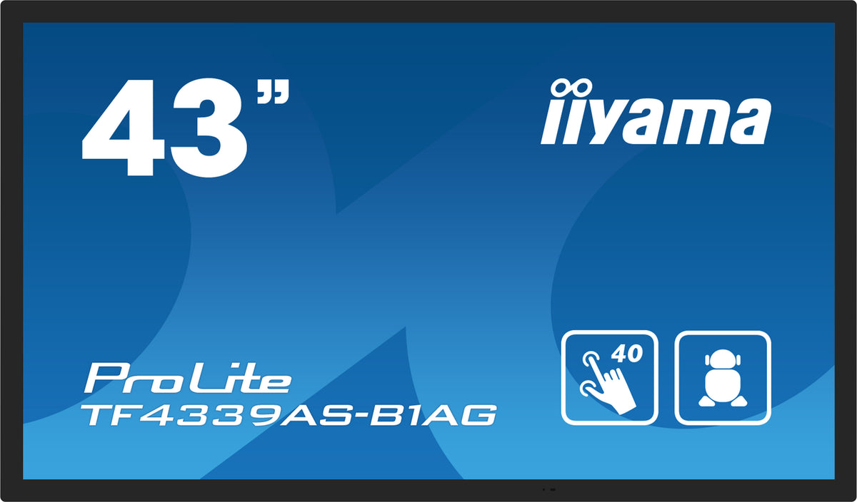 iiyama TF4339AS-B1AG Écran Tactile 108 cm (42.5") 4K Ultra HD LED Noir