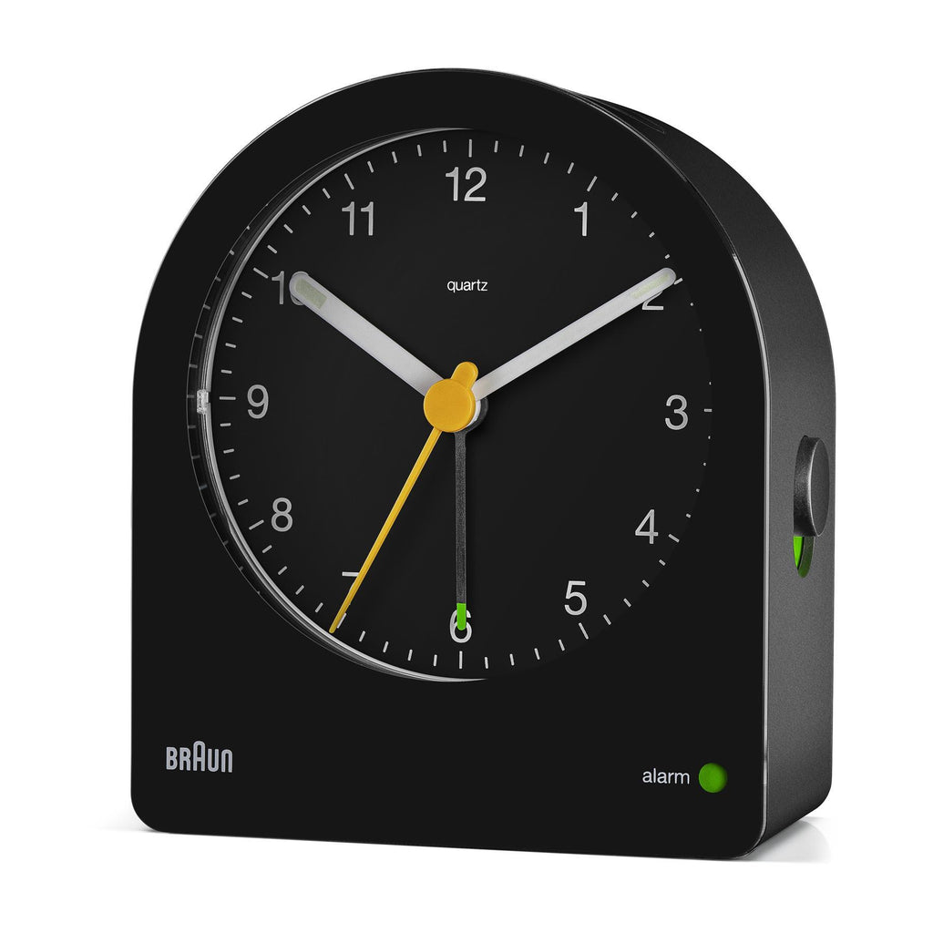 Braun BC22 Réveil à Quartz Analogique, Noir et Jaune - vue 3