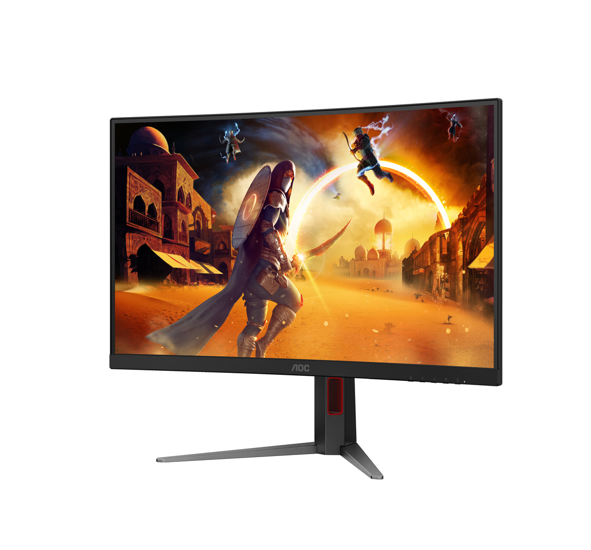 AOC G4 CQ27G4Z2P écran plat de PC 68,6 cm (27") 2560 x 1440 pixels Quad HD LCD Noir, Rouge