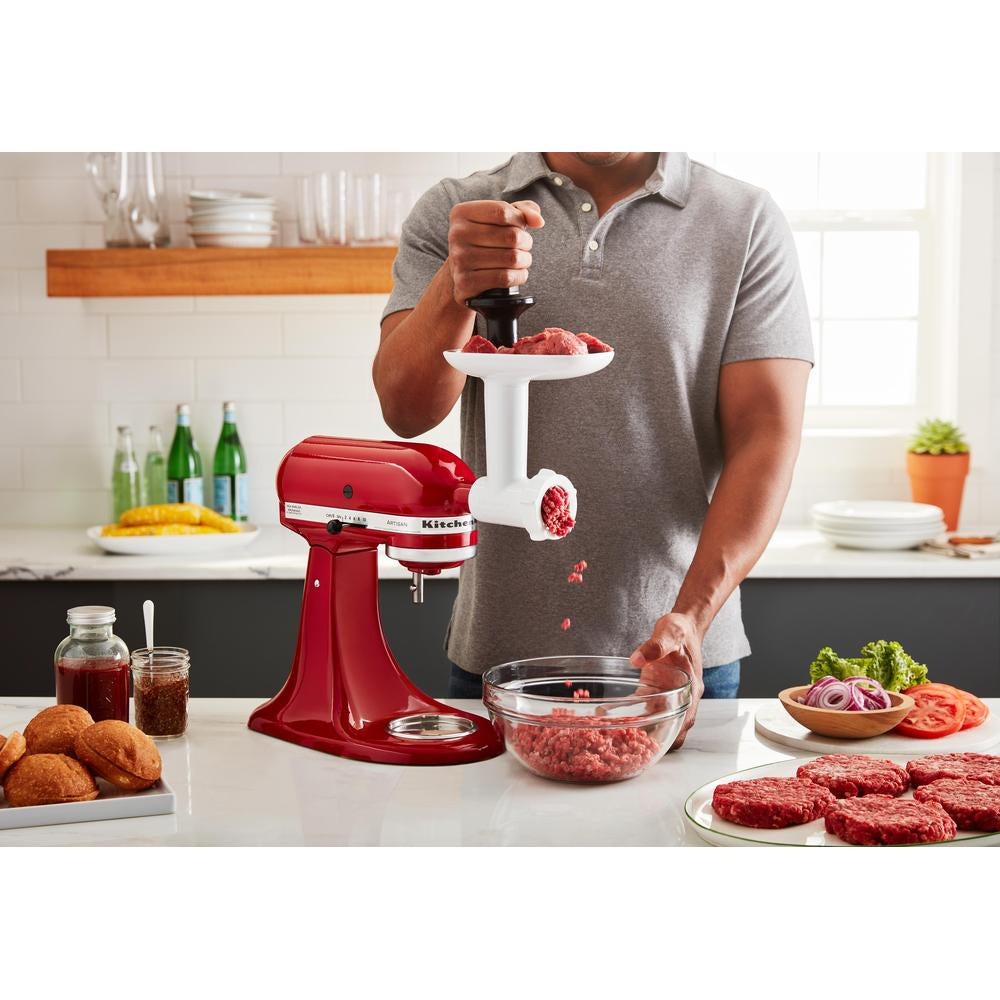KitchenAid 5KSMFGA Hachoir à Aliments pour Robot Ménager, Blanc
