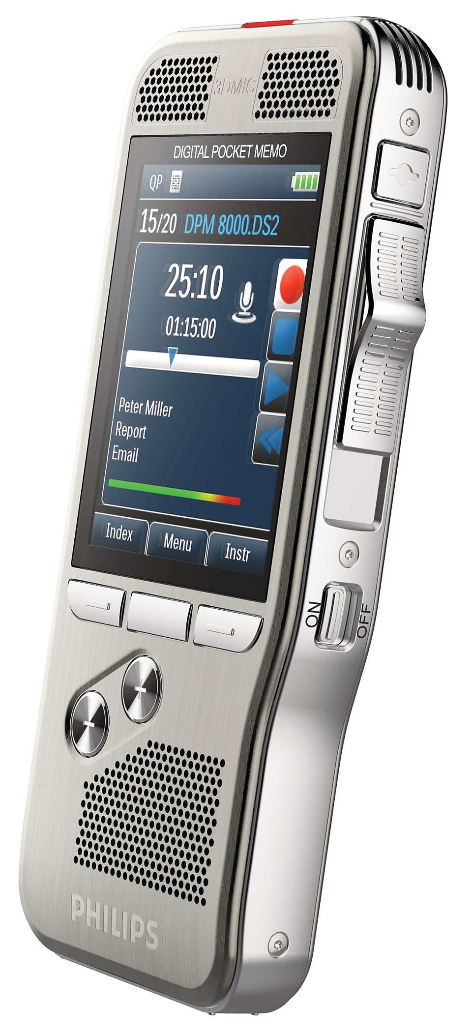 Philips DPM 8300 dictaphone Mémoire interne Argent