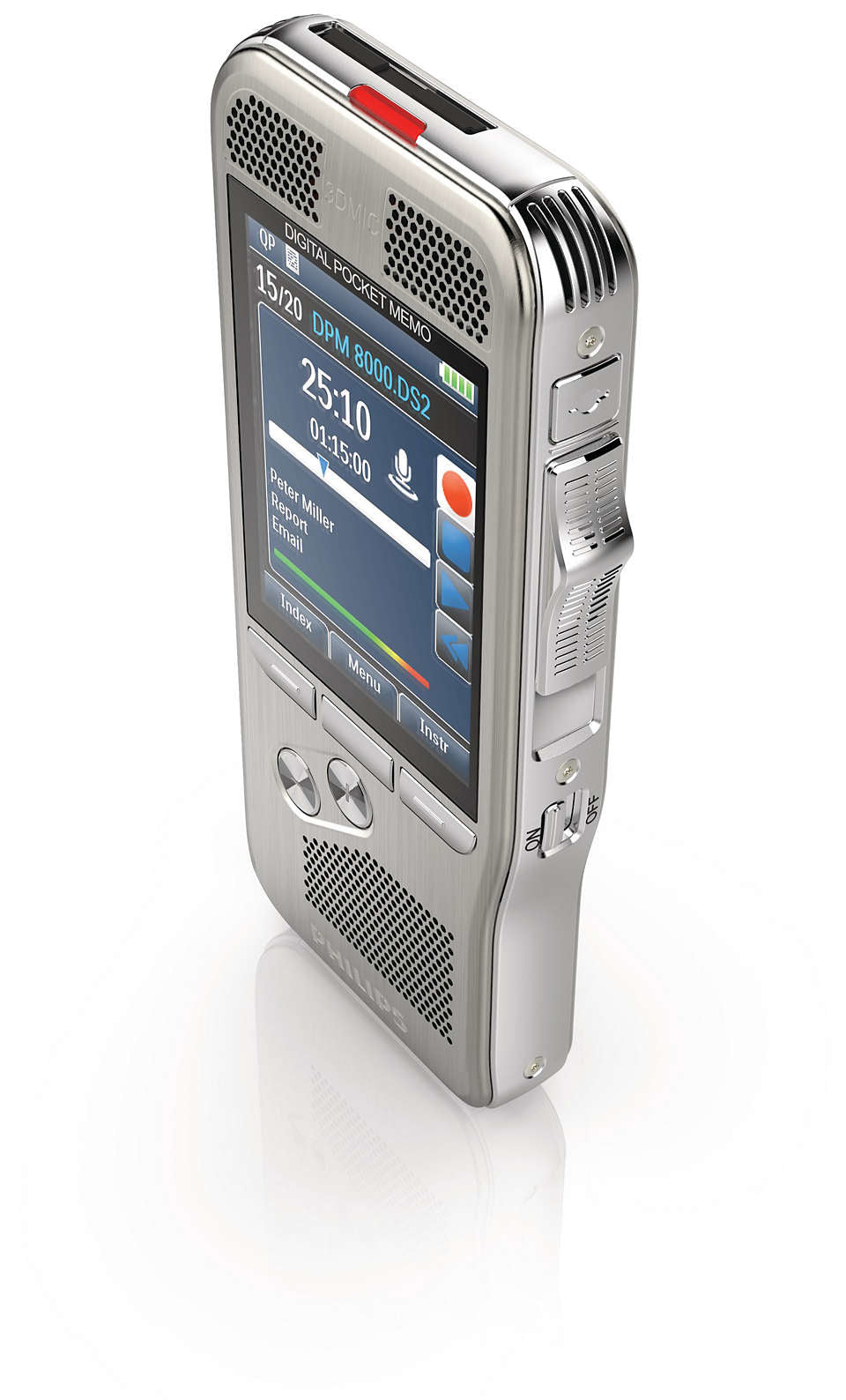 Philips DPM 8300 dictaphone Mémoire interne Argent