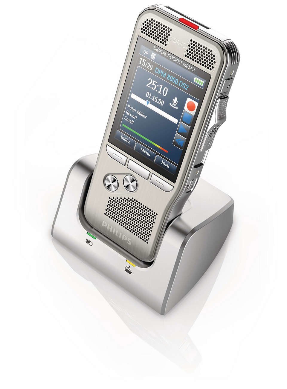Philips DPM 8300 dictaphone Mémoire interne Argent