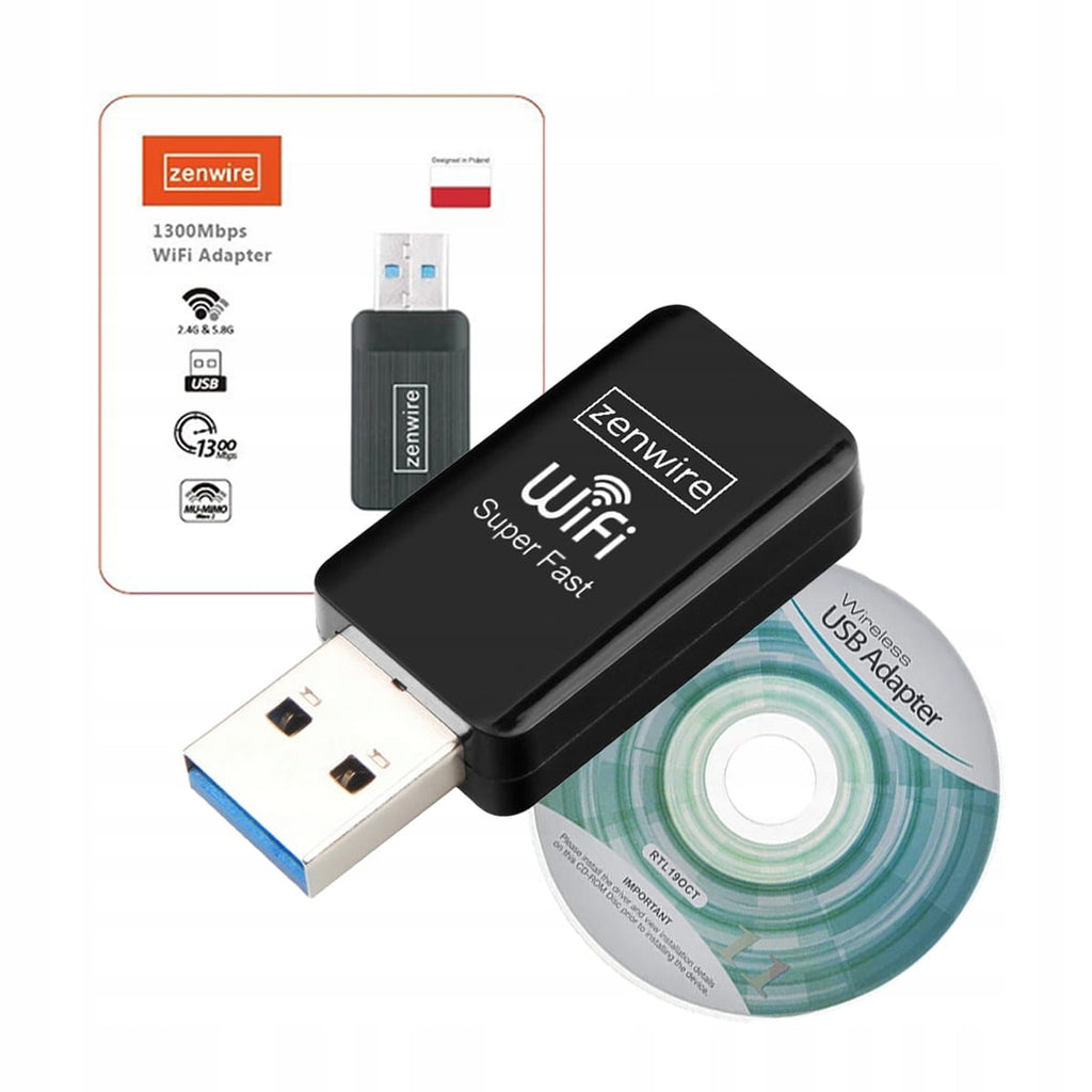 Adaptateur réseau WiFi USB 3.0 Zenwire TOP-4608AC mini