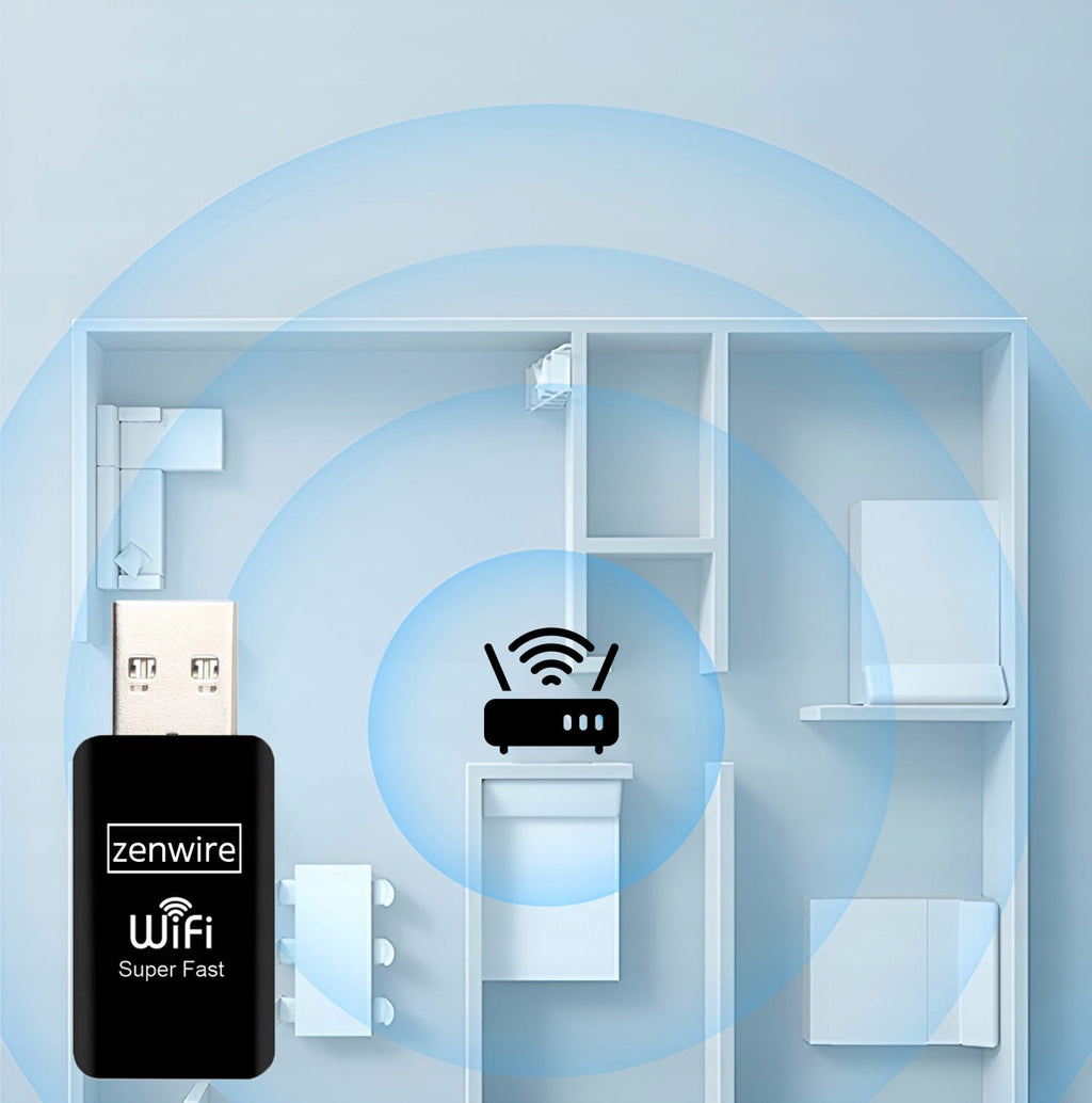 Adaptateur réseau WiFi USB 3.0 Zenwire TOP-4608AC mini