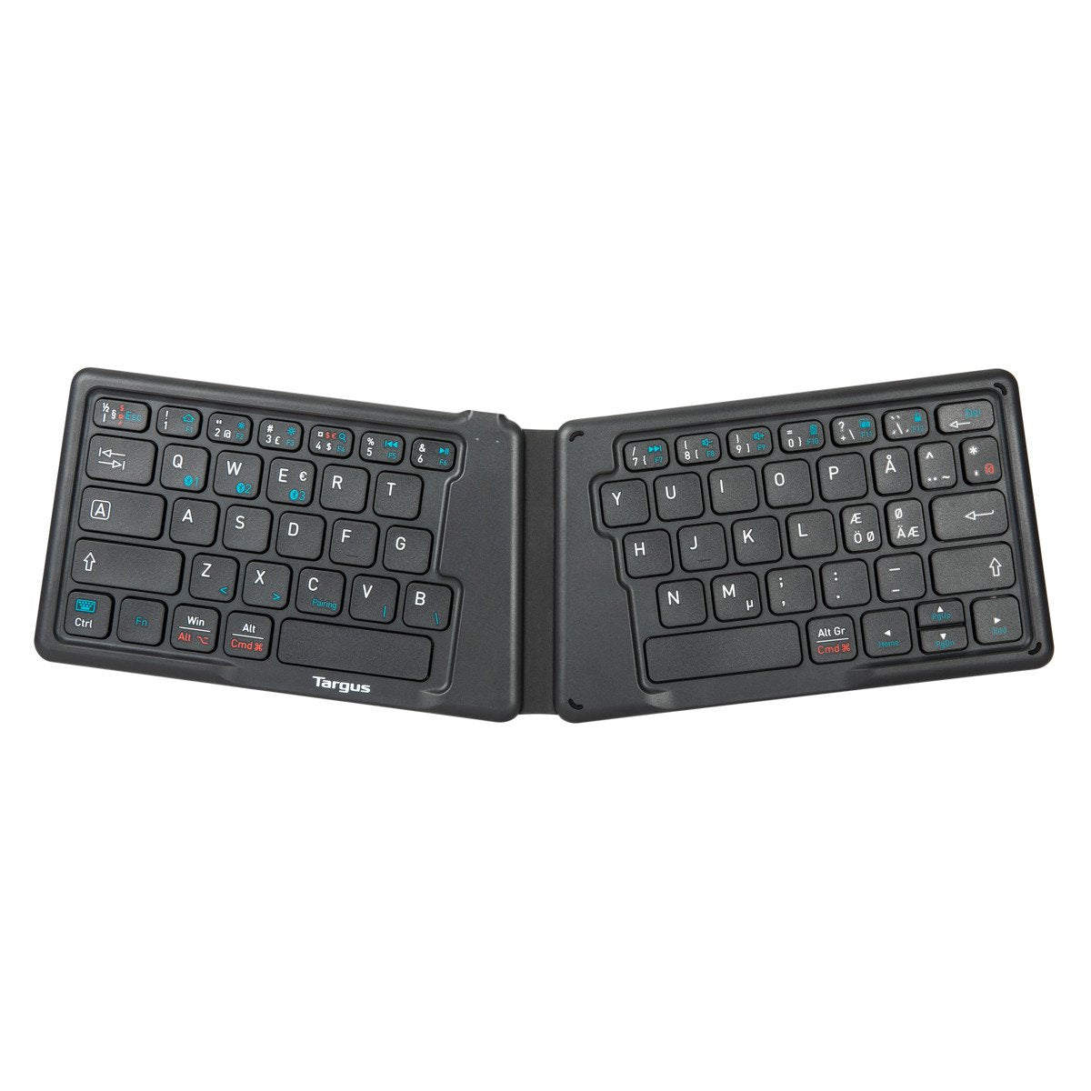 Targus AKF003NO Clavier Universel Bluetooth QWERTY Nordique, Noir