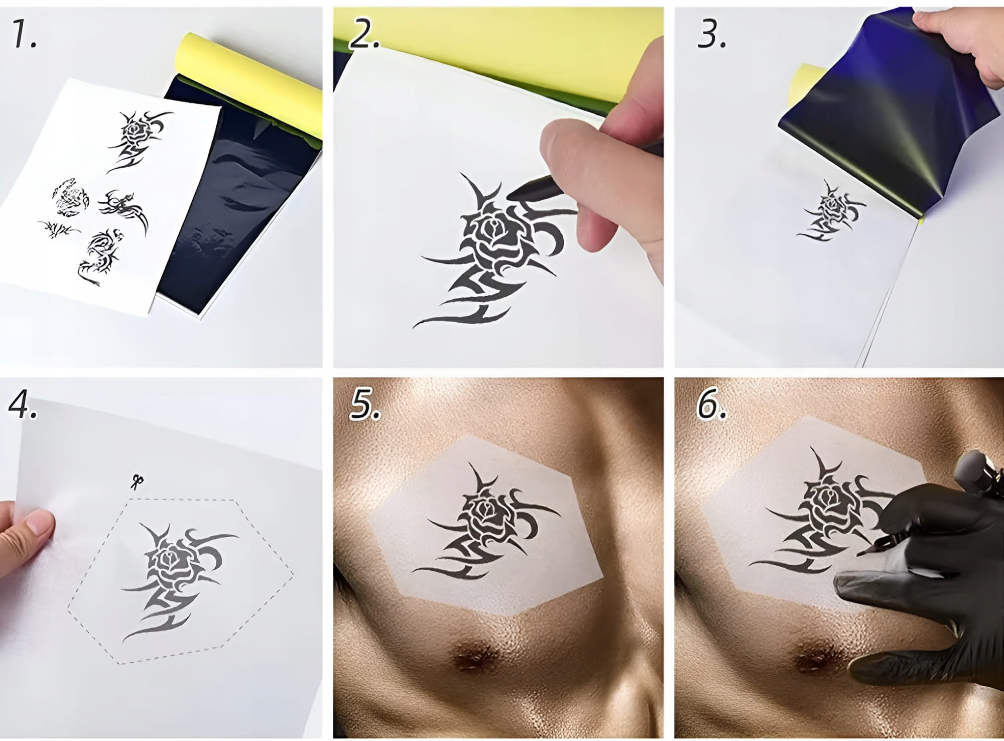 Papier thermique pour tatouages, pour imprimante thermique A4, paquet de 100 feuilles, Zenwire