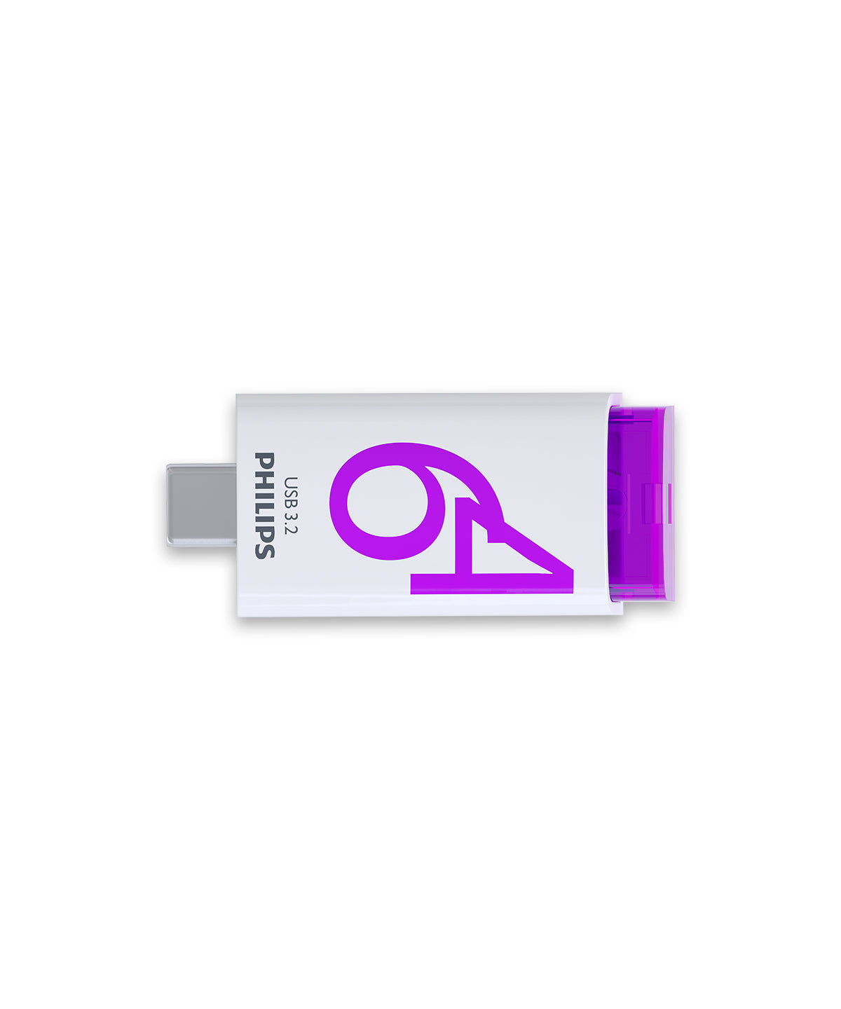 Philips Click lecteur USB flash 64 Go USB Type-C 3.2 Gen 1 (3.1 Gen 1) Violet, Blanc
