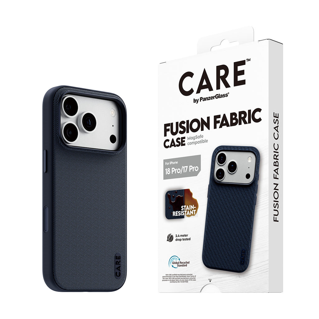 CARE™ by PanzerGlass® Fusion Fabric Case Blue w. M - vue 6