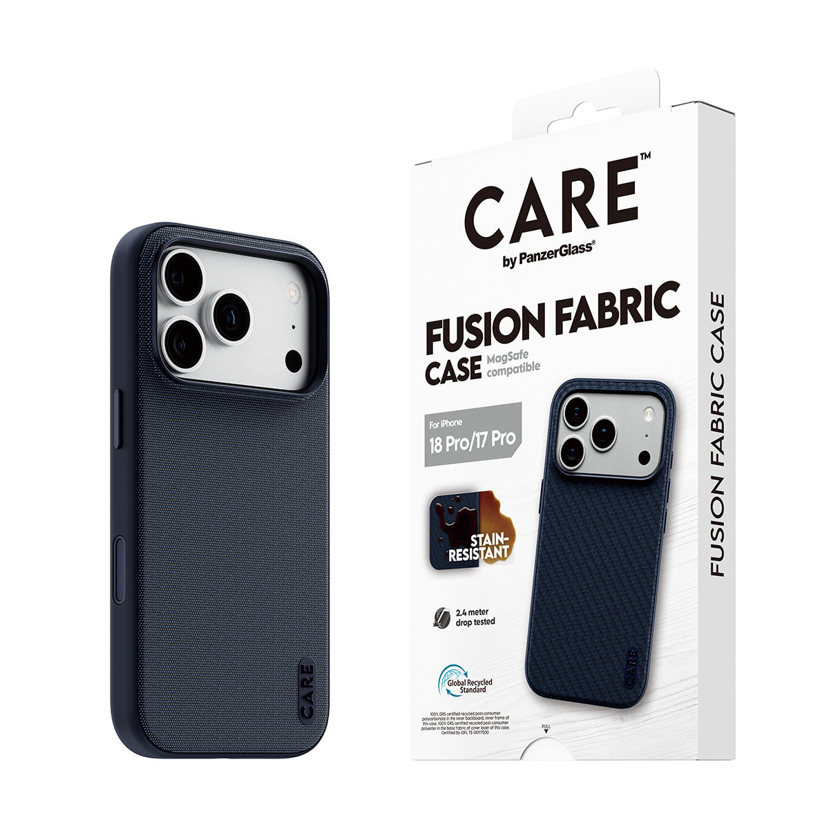 CARE™ by PanzerGlass® Fusion Fabric Case Blue w. M - vue 6