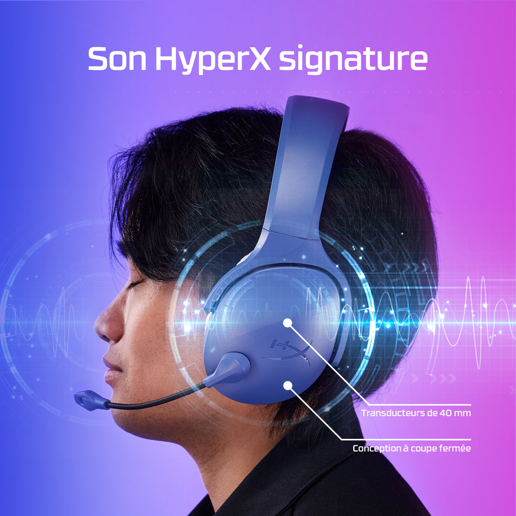 Casque de Jeu Sans Fil HyperX Cloud Jet, Noir