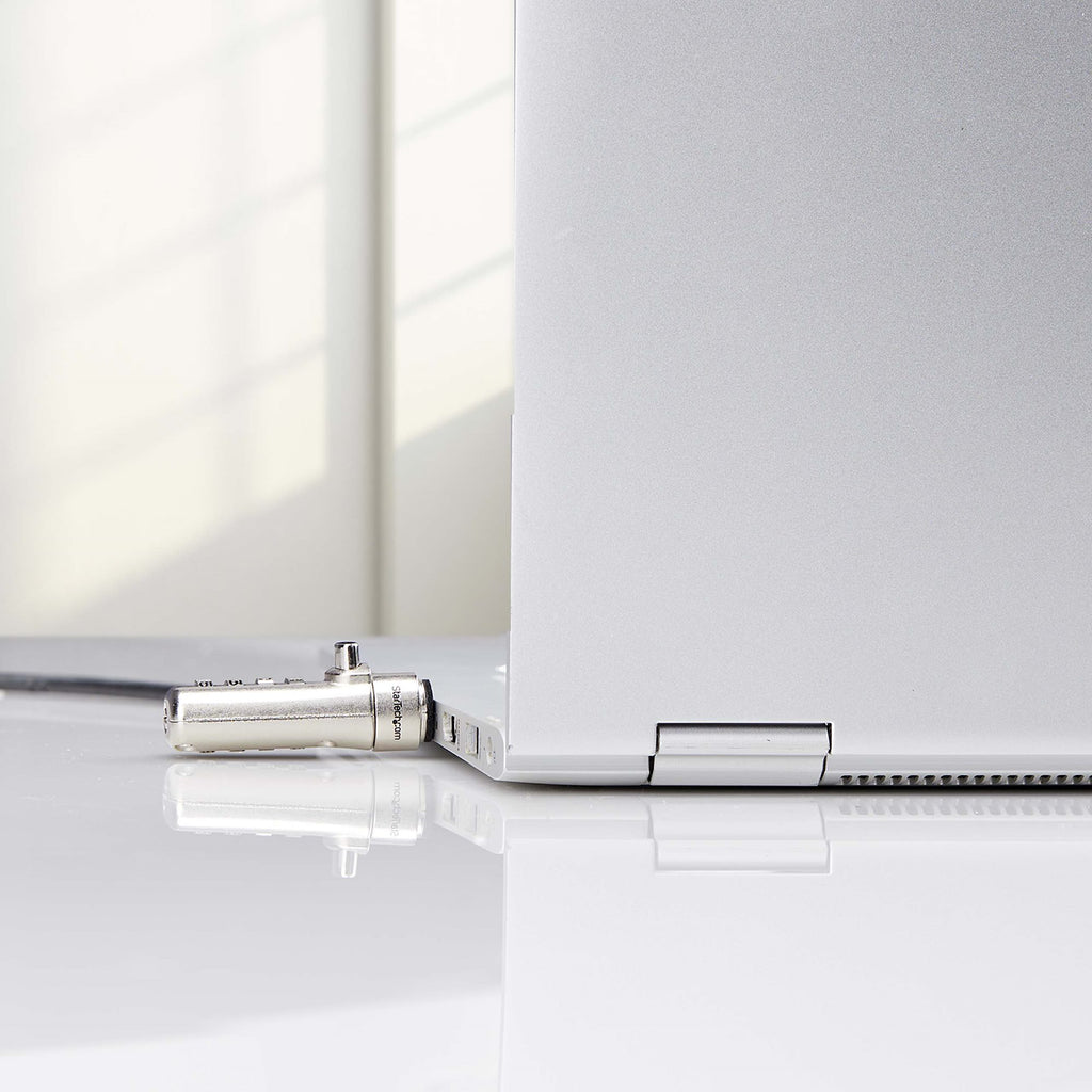 StarTech.com Antivol pour Ordinateur Portable K-Slot, Câble en Acier 1,5m, Serrure à Combinaison