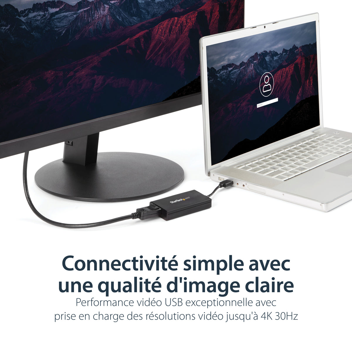 StarTech.com Adaptateur USB 3.0 vers DisplayPort 4K 30Hz Ultra HD Certifié DisplayLink