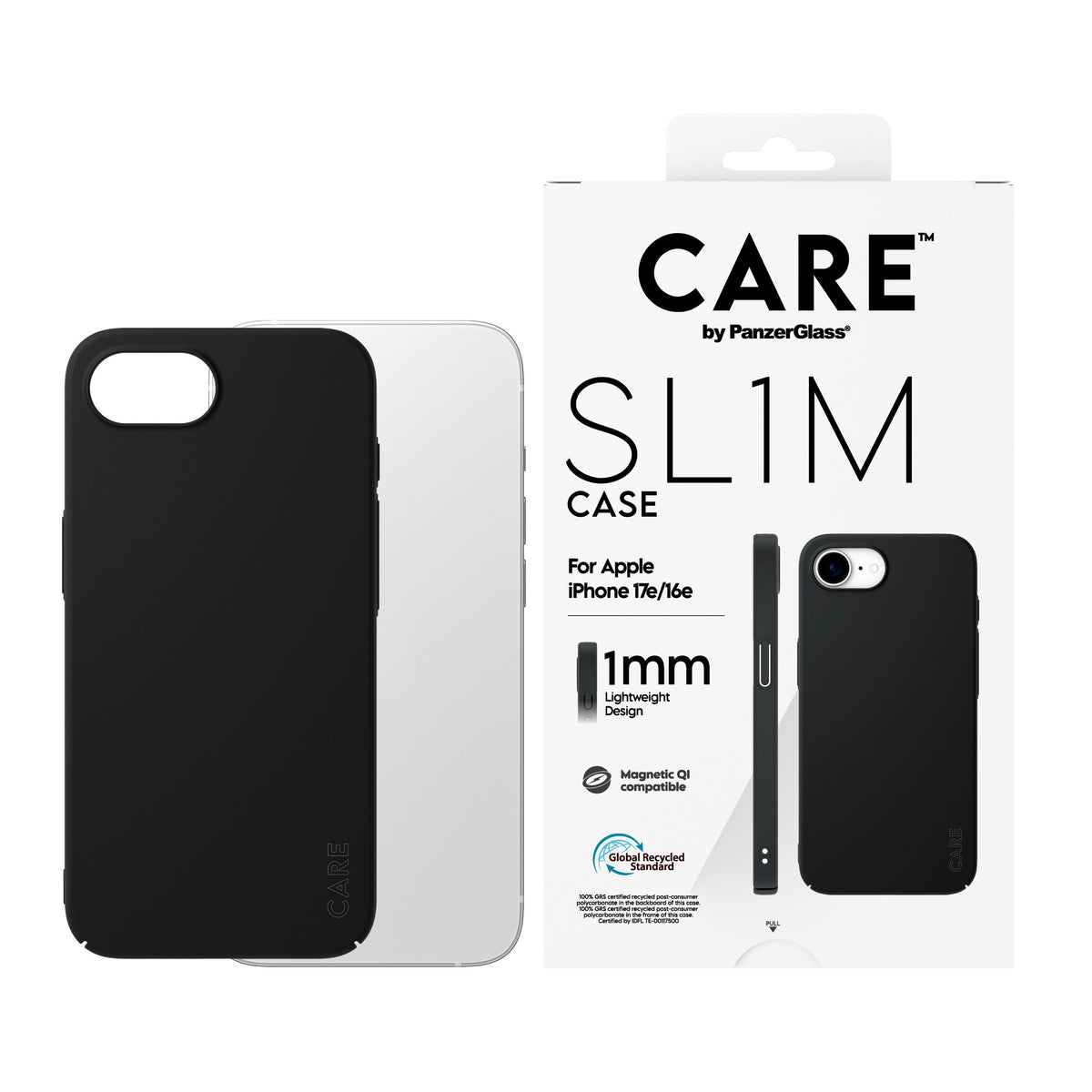 PanzerGlass CARE SL1M Coque Noire avec MagSafe pour iPhone 17e et 16e - vue 2