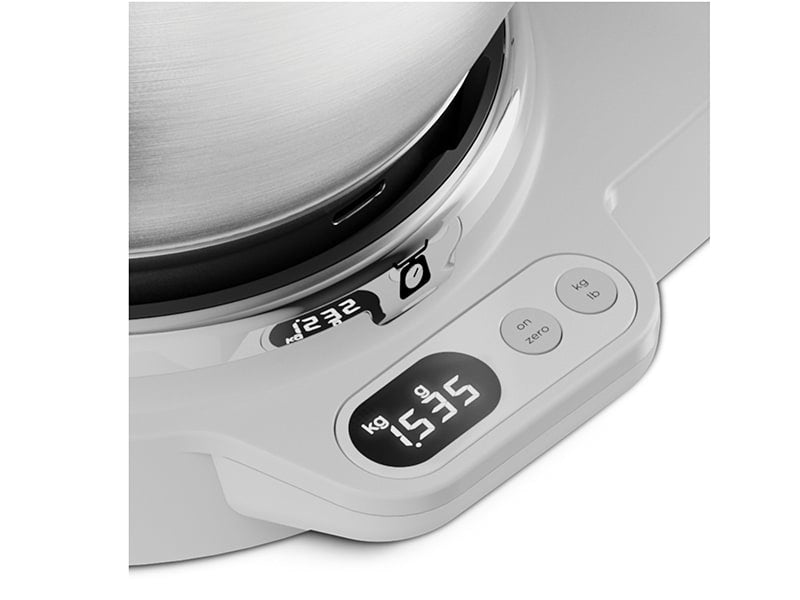 Kenwood KVC65.001WH Robot de Cuisine 1200 W, Bol 5 L en Acier Inoxydable, Blanc, Balances Intégrées
