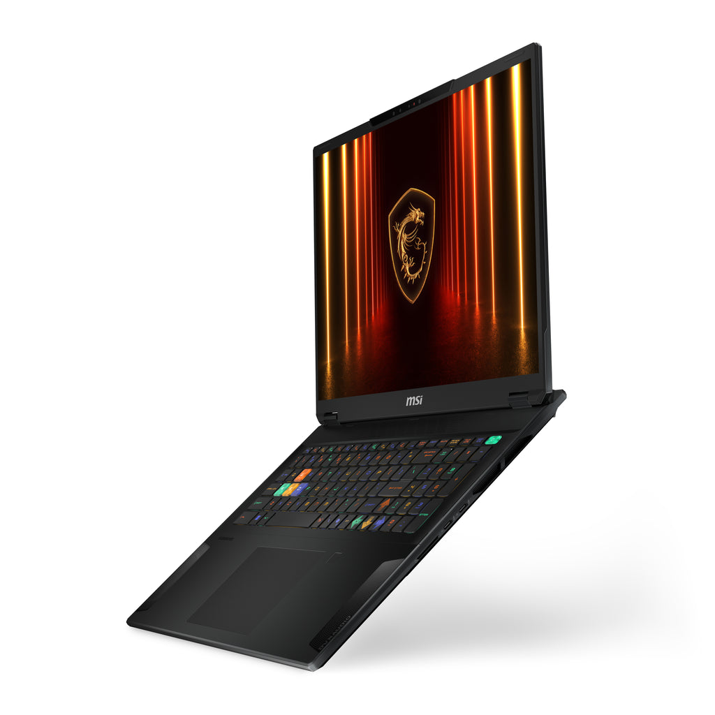 MSI Stealth 18 HX AI A2XWIG-042 Intel Core Ultra 9 275HX Ordinateur portable 45,7 cm (18") UHD+ 64 Go DDR5-SDRAM 2 To SSD NVIDIA GeForce RTX 5080 Wi-Fi 7 (802.11be) Windows 11 Pro Noir - vue 4