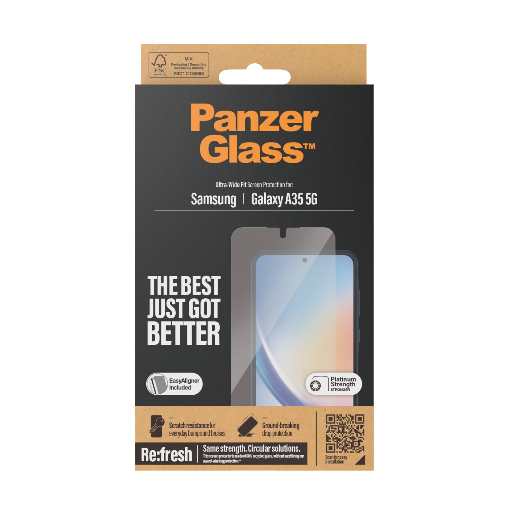 PanzerGlass PanzerGlass ® Screen Protector Samsung Galaxy A35 5G | Ultra-Wide Fit w. EasyAligner Protection d'écran transparent 1 pièce(s)
