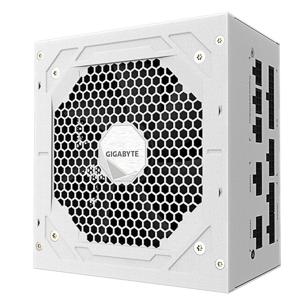 GIGABYTE UD850GM PG5W Bloc d'Alimentation - PCIe 5.0, 80 PLUS Gold, Design entièrement modulaire, Ventilateur 120 mm, Compatible ATX 3.0, Prise EU