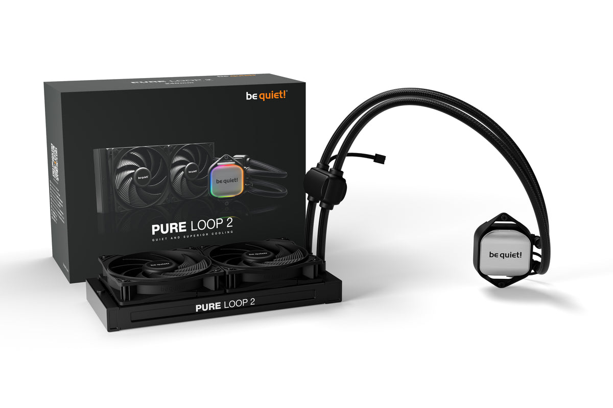 be quiet! Pure Loop 2 240 mm | Système de refroidissement liquide tout-en-un, 240 mm, noir, socket Intel et AMD - vue 2