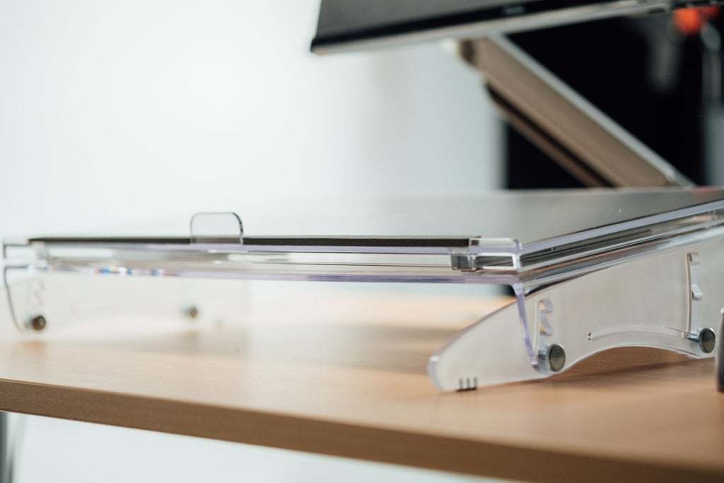 Porte-Documents et Pupitre d'Écriture FlexDesk 640, Gris Transparent
