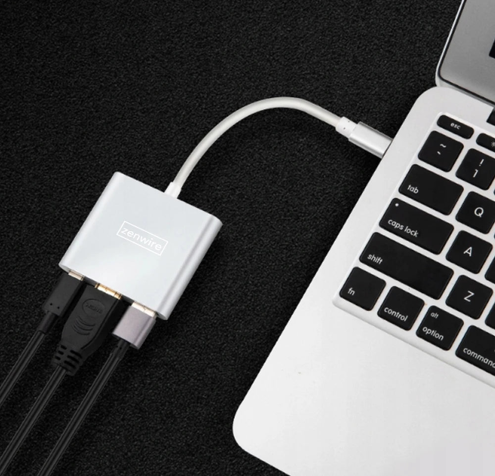 Adaptateur 3-en-1 MHL, hub USB-C 3.1, HDMI 4K, MHL, Power Delivery 100 W pour MacBook DEX, Zenwire BYL-2008N