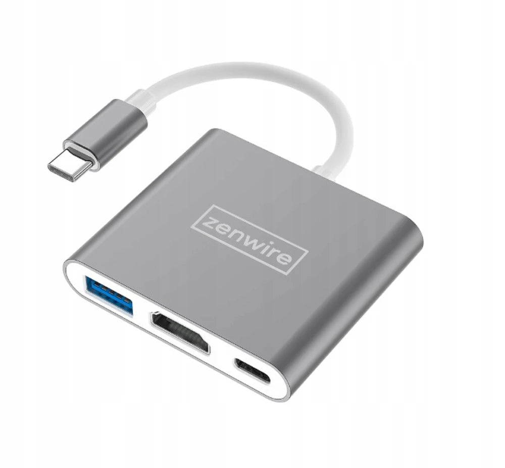 Adaptateur 3-en-1 MHL, hub USB-C 3.1, HDMI 4K, MHL, Power Delivery 100 W pour MacBook DEX, Zenwire BYL-2008N