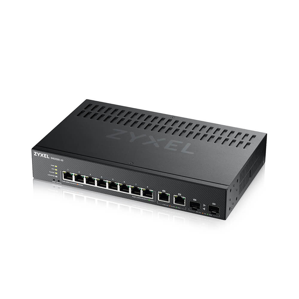 Zyxel GS2220-10-EU0101F commutateur réseau Géré L2 Gigabit Ethernet (10/100/1000) Noir - vue 4