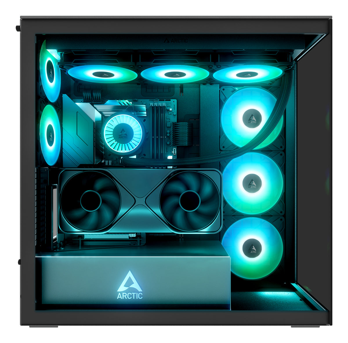 ARCTIC Xtender VG Black Mirror Glass Midi Tower Noir