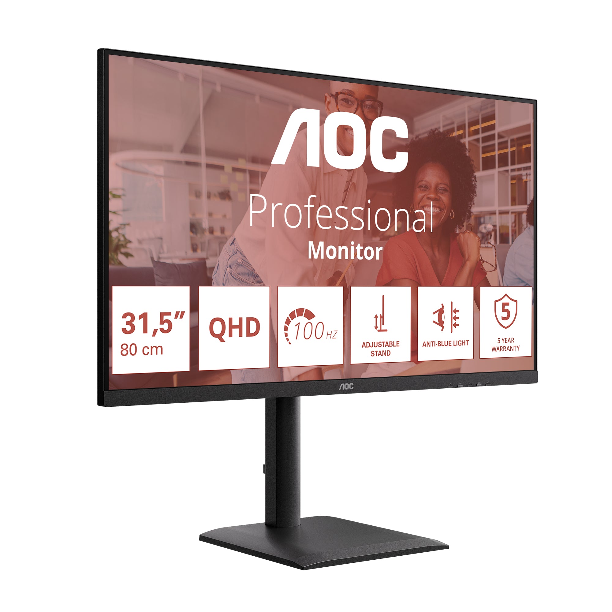 AOC E4 Q32E4U écran plat de PC 80 cm (31.5") 2560 x 1440 pixels Quad HD LED Noir