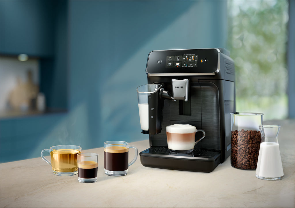Philips Série 2300 SilentBrew Noir / Gris perle EP2334/10 Machine expresso broyeur, 4 boissons carafe LatteGo