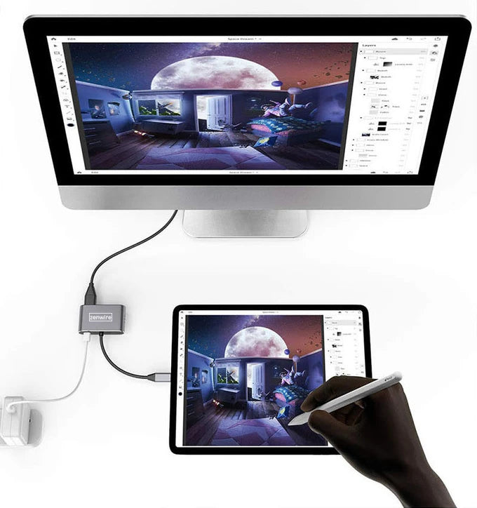 ADAPTATEUR HUB Adaptateur USB-C 4-en-1 HDMI 4K VGA USB Zenwire BYL-2310