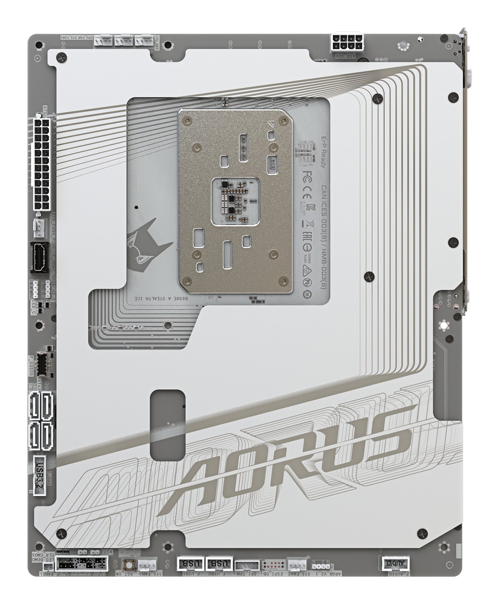 GIGABYTE B650E AORUS STEALTH ICE Carte mère - AMD Ryzen série 9000, VRM 12+2+2 phases, jusqu'à 8000 MHz DDR5 (OC), 1xPCIe 5.0 + 2xPCIe 4.0 M.2, LAN 2,5 GbE, WIFI 7, USB 3.2 Gen 2x2