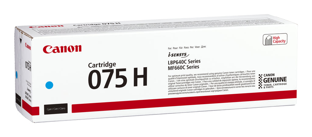 Canon 075H Cartouche de Toner Originale, Cyan