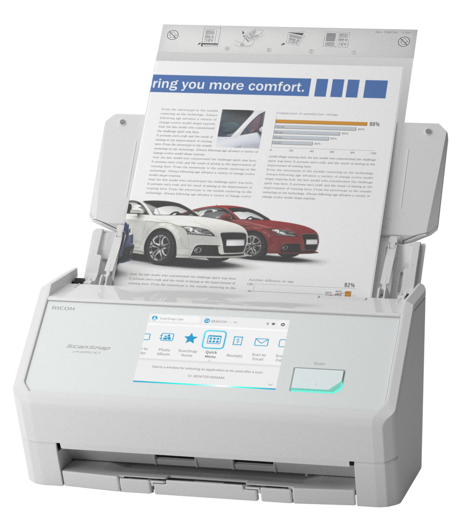 Ricoh ScanSnap IX2500 Scanner ADF 600 x 600 DPI A4 Blanc
