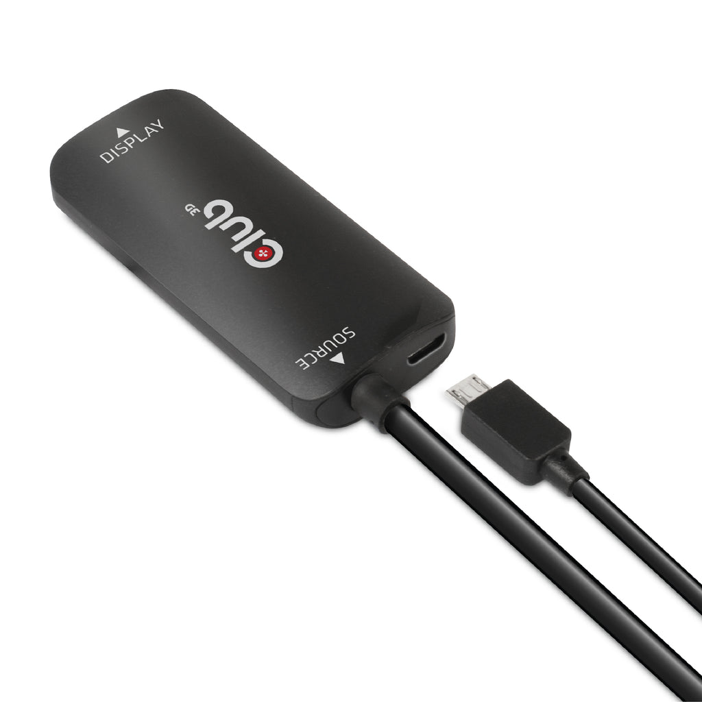 CLUB3D CAC-1336 Câble Adaptateur Vidéo USB Type-C vers HDMI + USB, 1 m, Noir