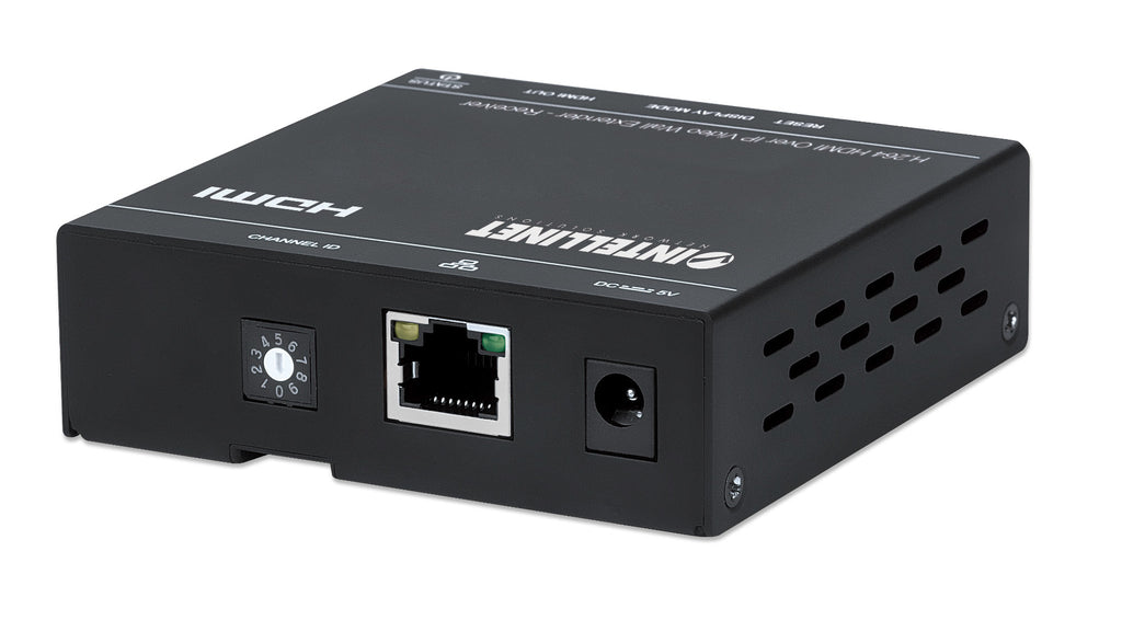 Intellinet 208345 Extension Audio/Vidéo Récepteur AV, Noir