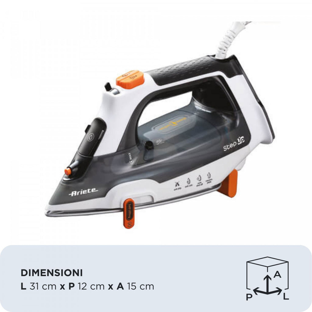 Ariete 6190/00 Fer à repasser à sec ou à vapeur Semelle céramique Ultraglide 2400 W Gris, Noir